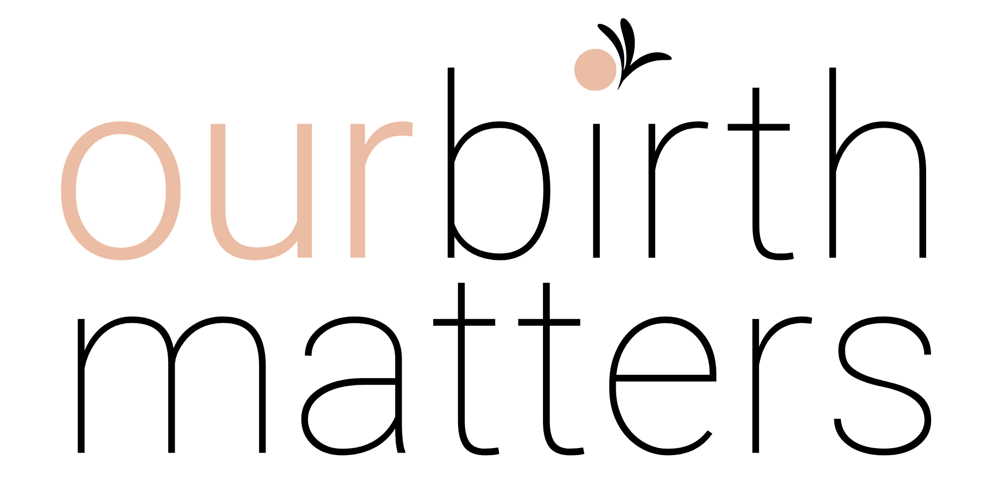 The logo for the patient-family education portal, Our Birth Matters